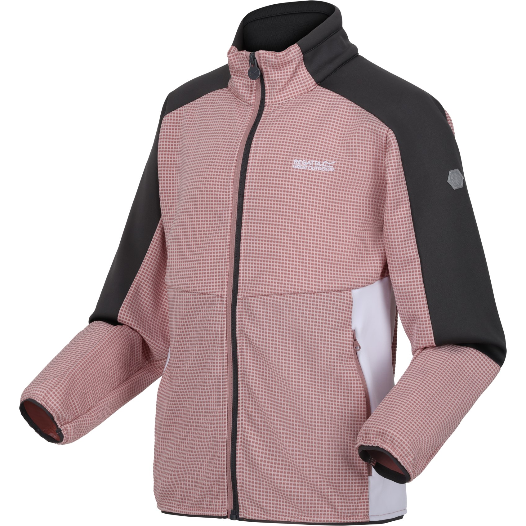 Regatta Highton II Full Zip Fleece Jacket Kids Dusky Rose/Seal Grey ZUR