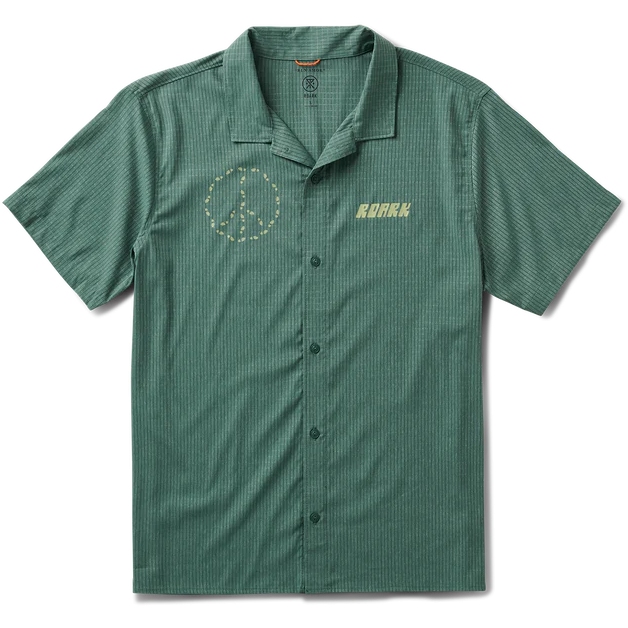 Roark Bless Up Trail Button Up Short Sleeve Shirt Men - slate