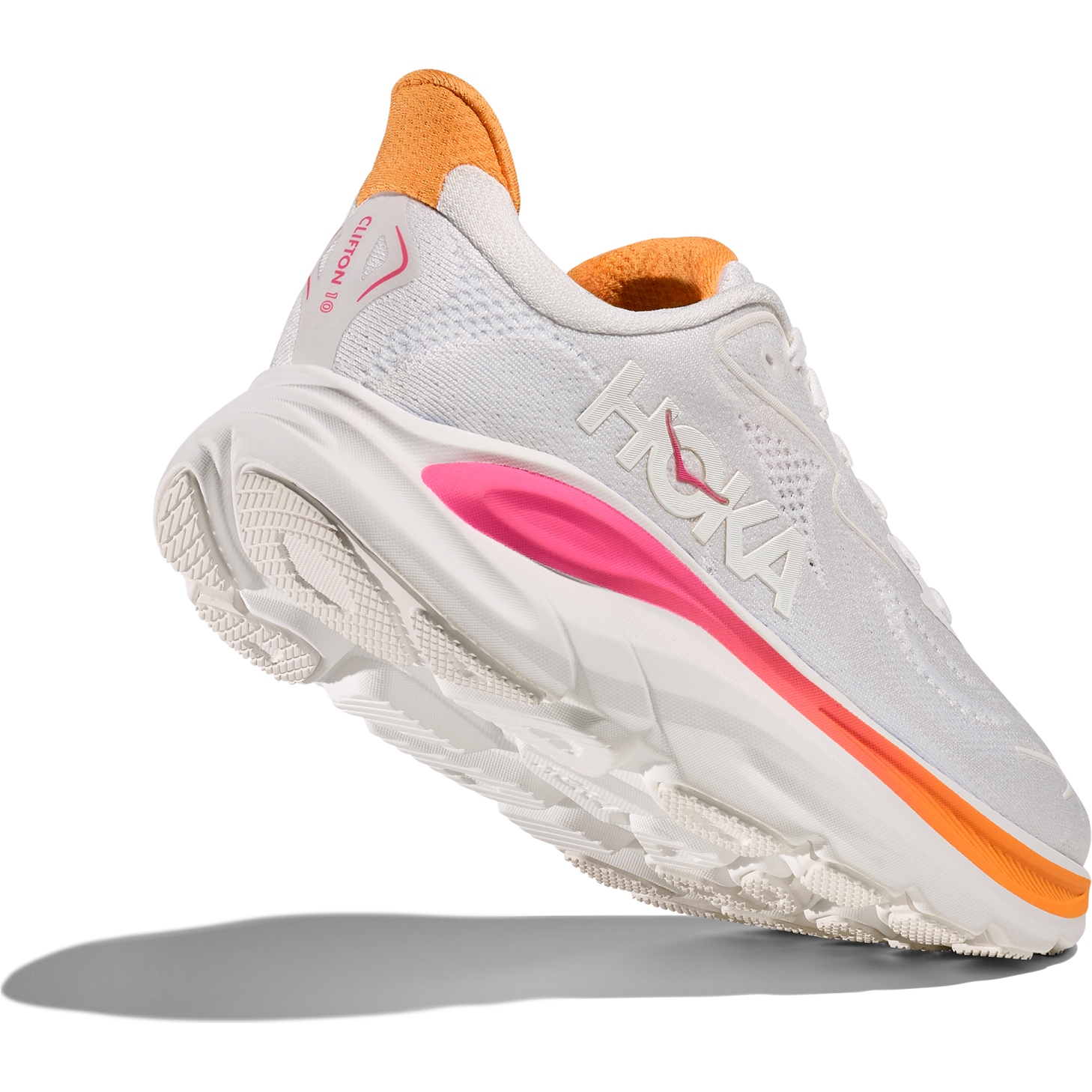 Hoka Clifton 10 Buty do biegania dla kobiet - white / electric