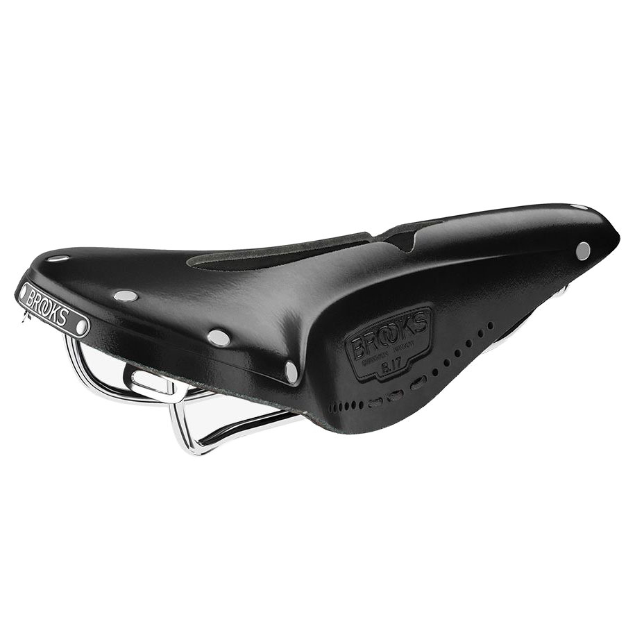 Productfoto van Brooks B17 Narrow Carved Bend Leather Saddle - black