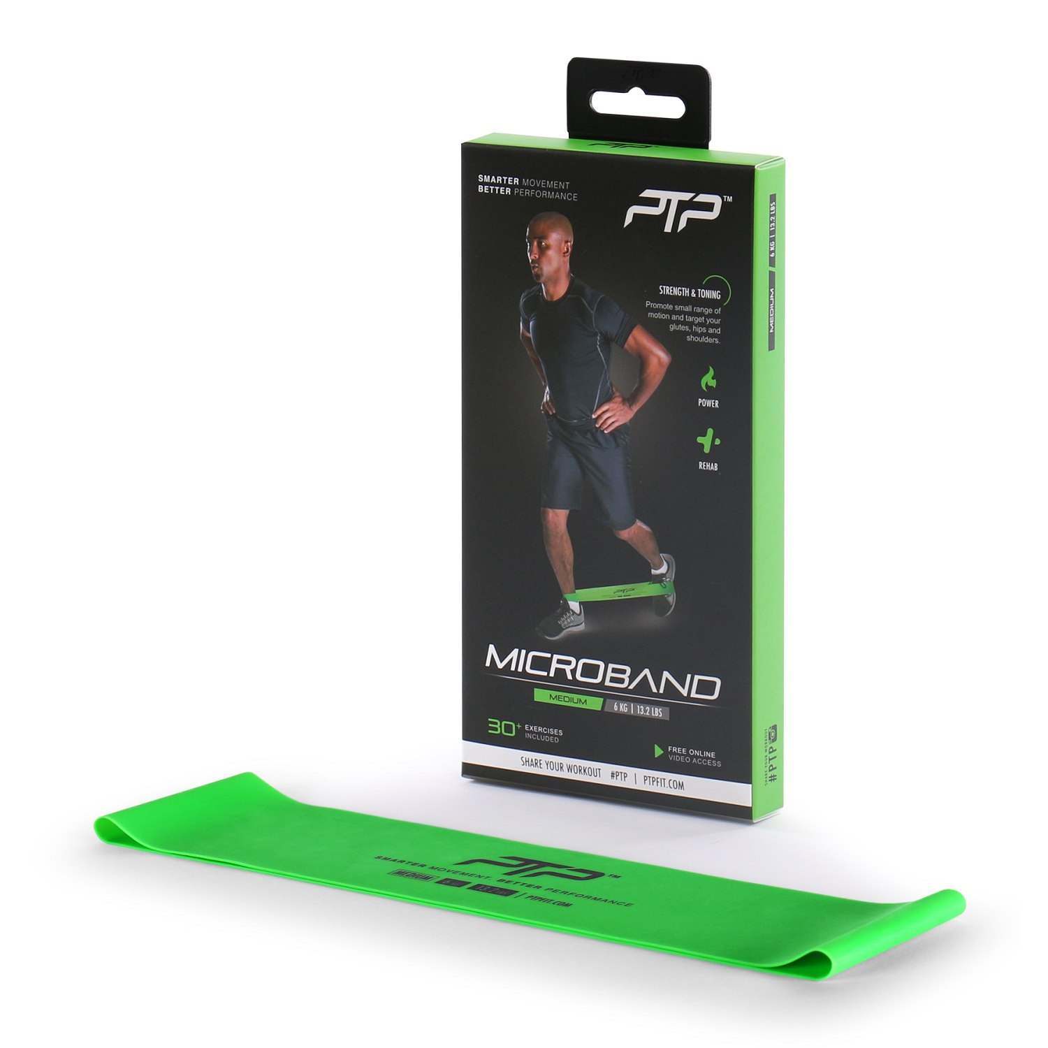 Productfoto van PTP Microband Medium Resistance Band - green