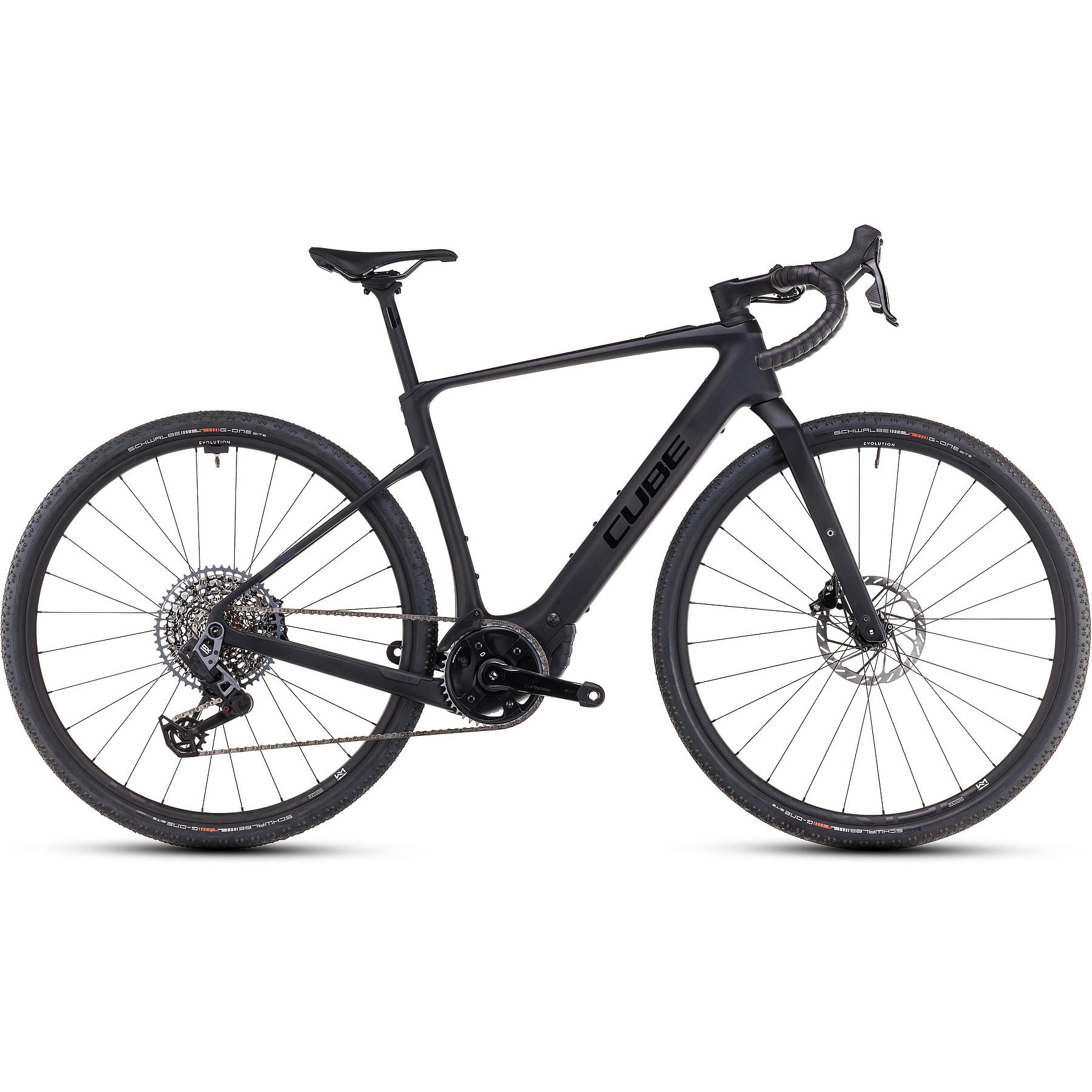 Foto de CUBE Bicicleta Eléctrica Gravel Carbono - NUROAD HYBRID C:62 SLX 400X - 2025 - carbon / glossy