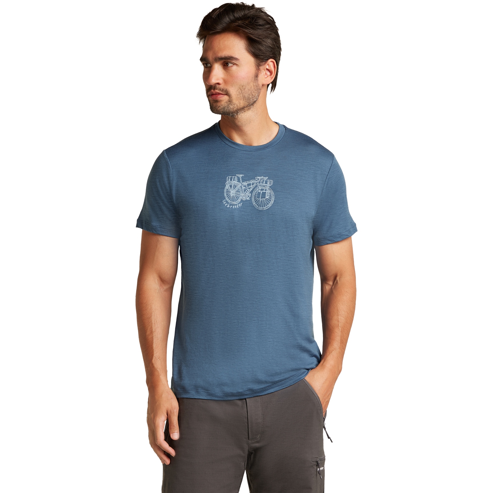 Produktbild von Icebreaker Merino 150 Tech Lite T-Shirt Adventure Ride Herren - Dawn