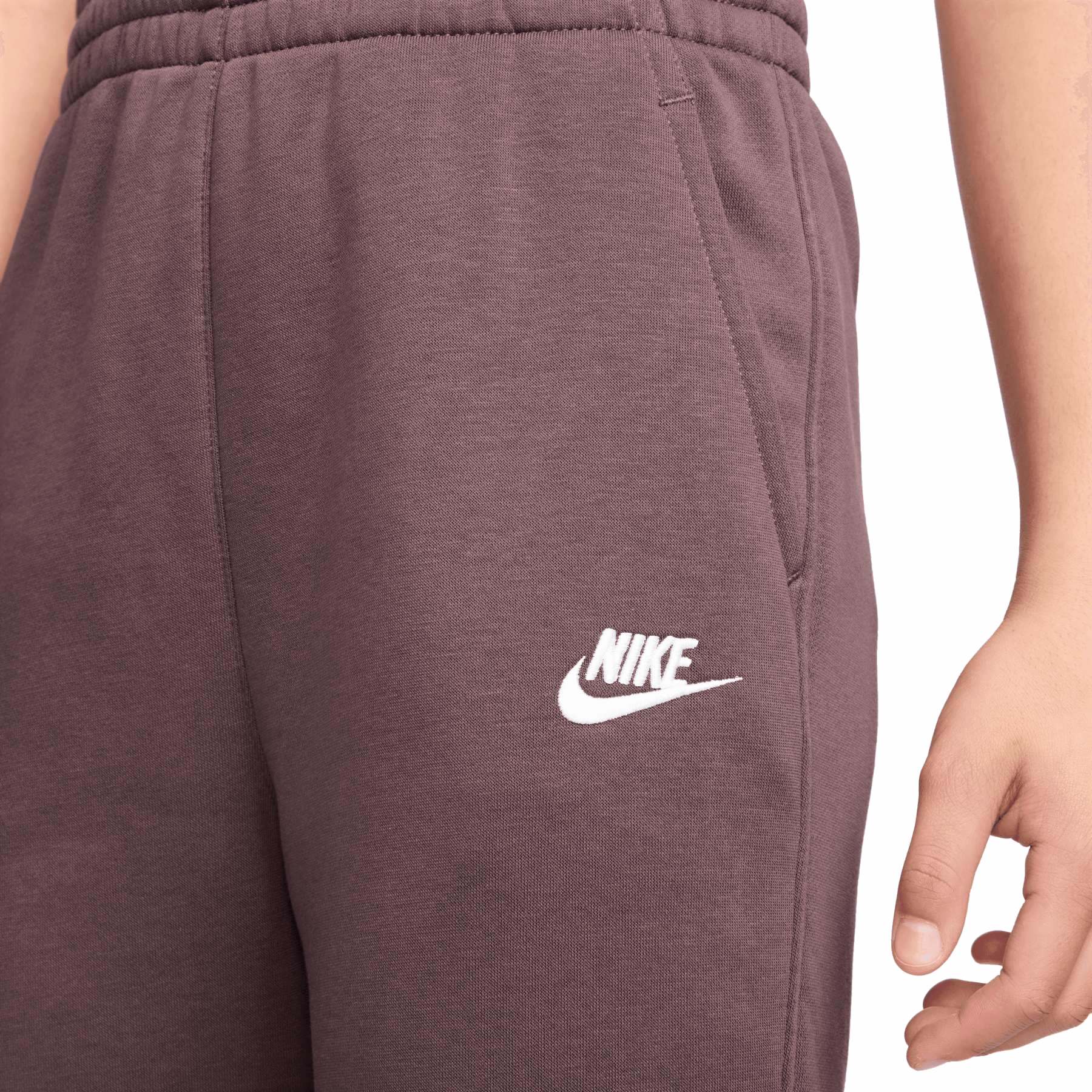 nike club fleece mahogany