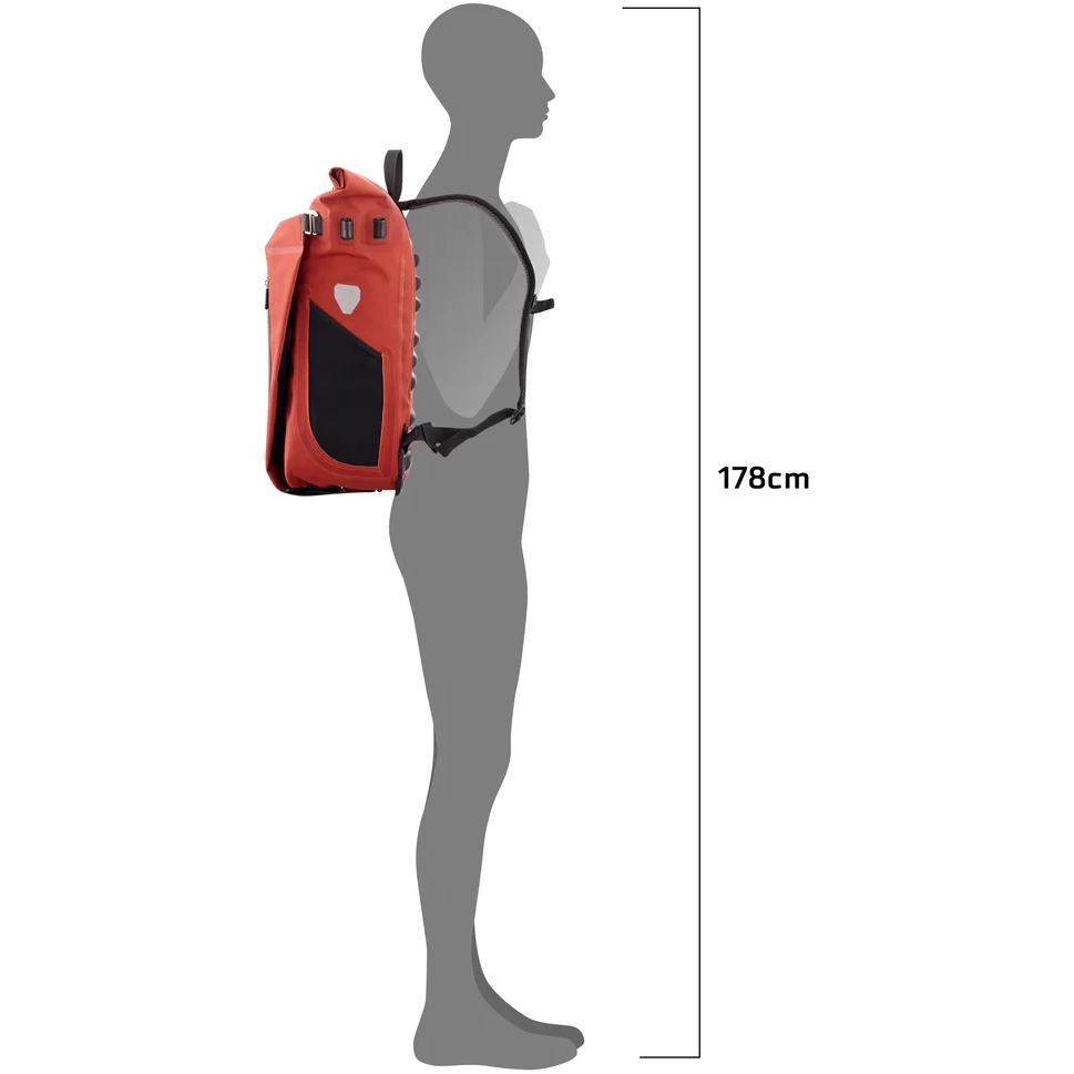 ORTLIEB Vario Plus QL2.2 Pannier / Backpack - 26L - dark chili