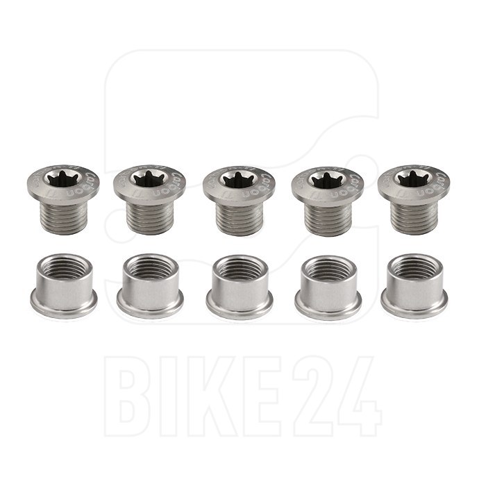 Picture of Carbon-Ti X-Fix Road Chainring Fixing Bolt Set - silver