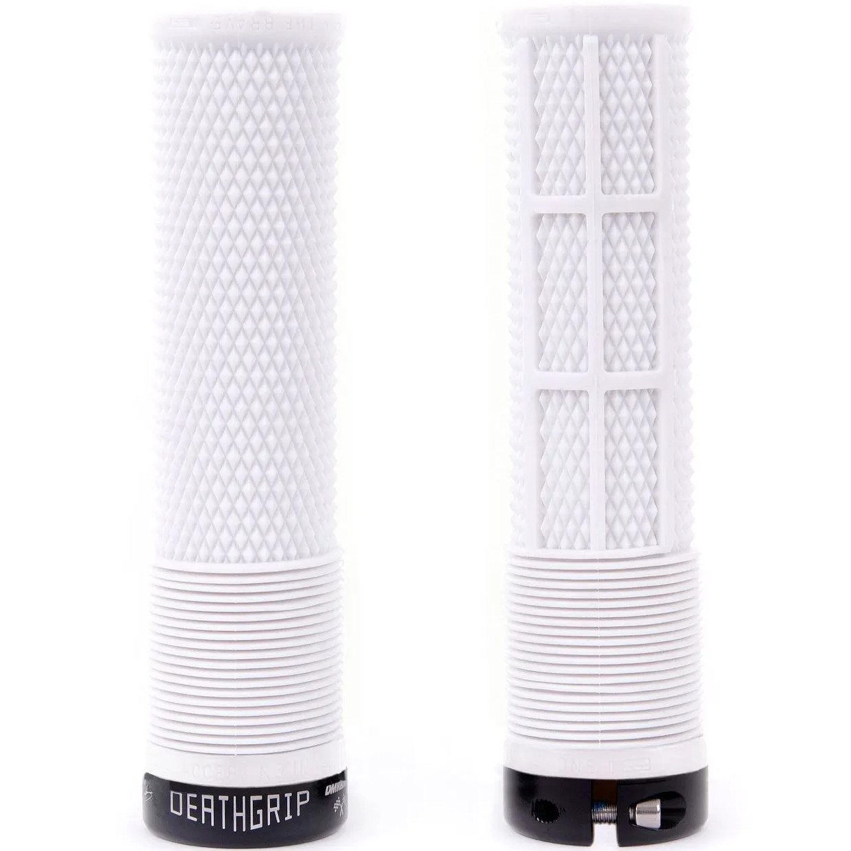 Produktbild von DMR Brendog DeathGrip Flangeless Lock-On Griffe - 133/31,3mm - Weich - weiß