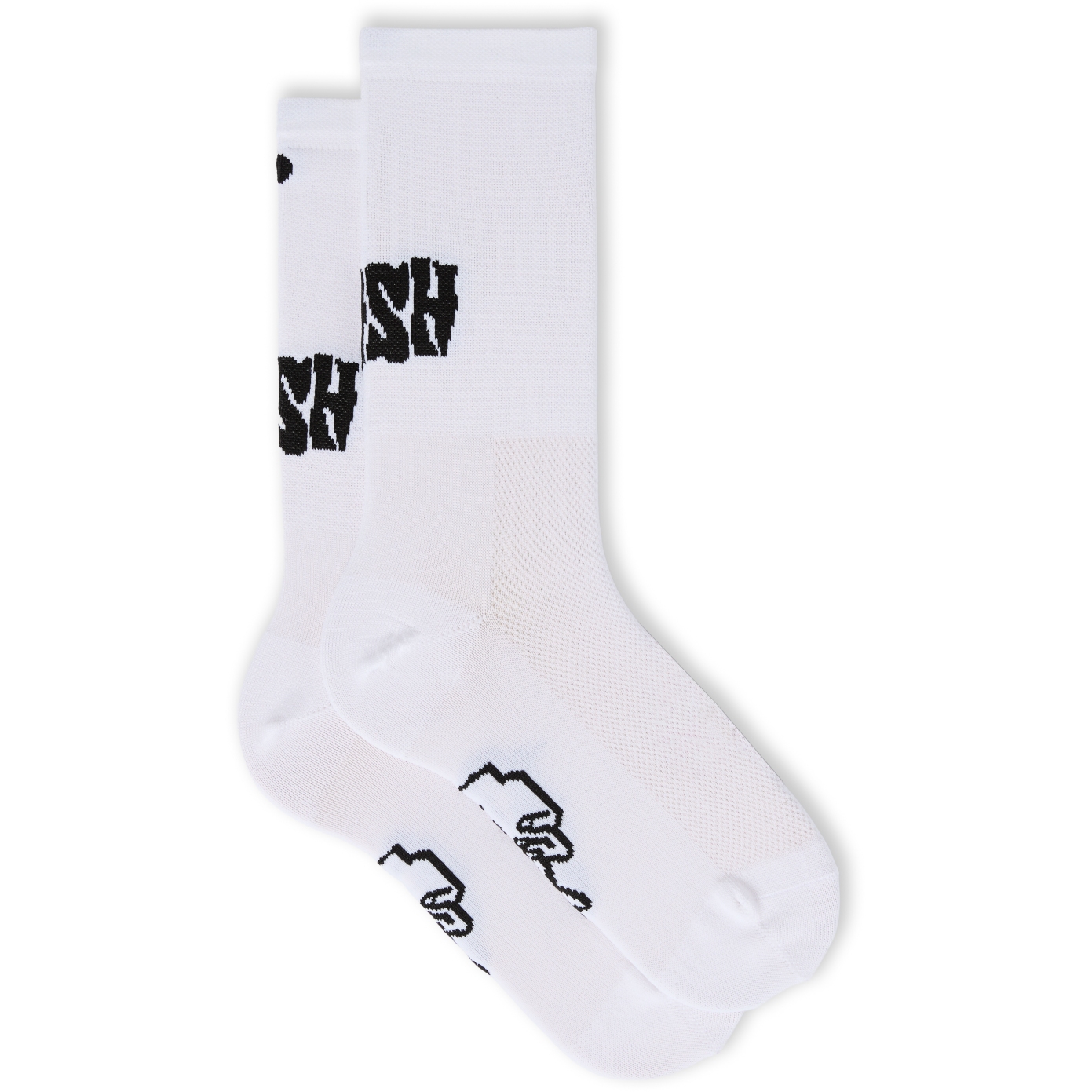 Классические носки для велоспорта Trip со СКРЕЩЕННЫМИ пальцами - Push + Rush - Белые