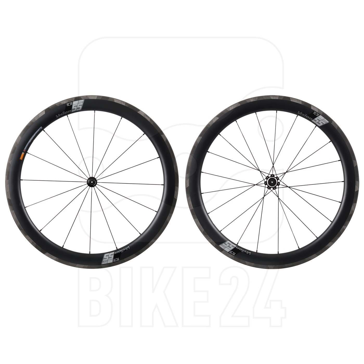 Picture of Vision SC 55 Carbon Wheelset - Tubeless Ready - Clincher - QR - black