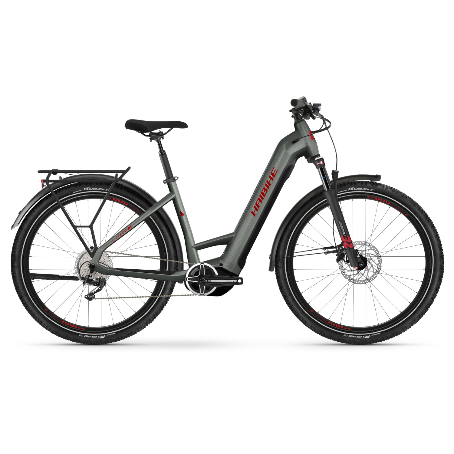 Productfoto van Haibike TREKKING 5 LOW 720Wh - 27.5&quot; Easy Entry Trekking E-Bike  - 2023 - olive/red - gloss