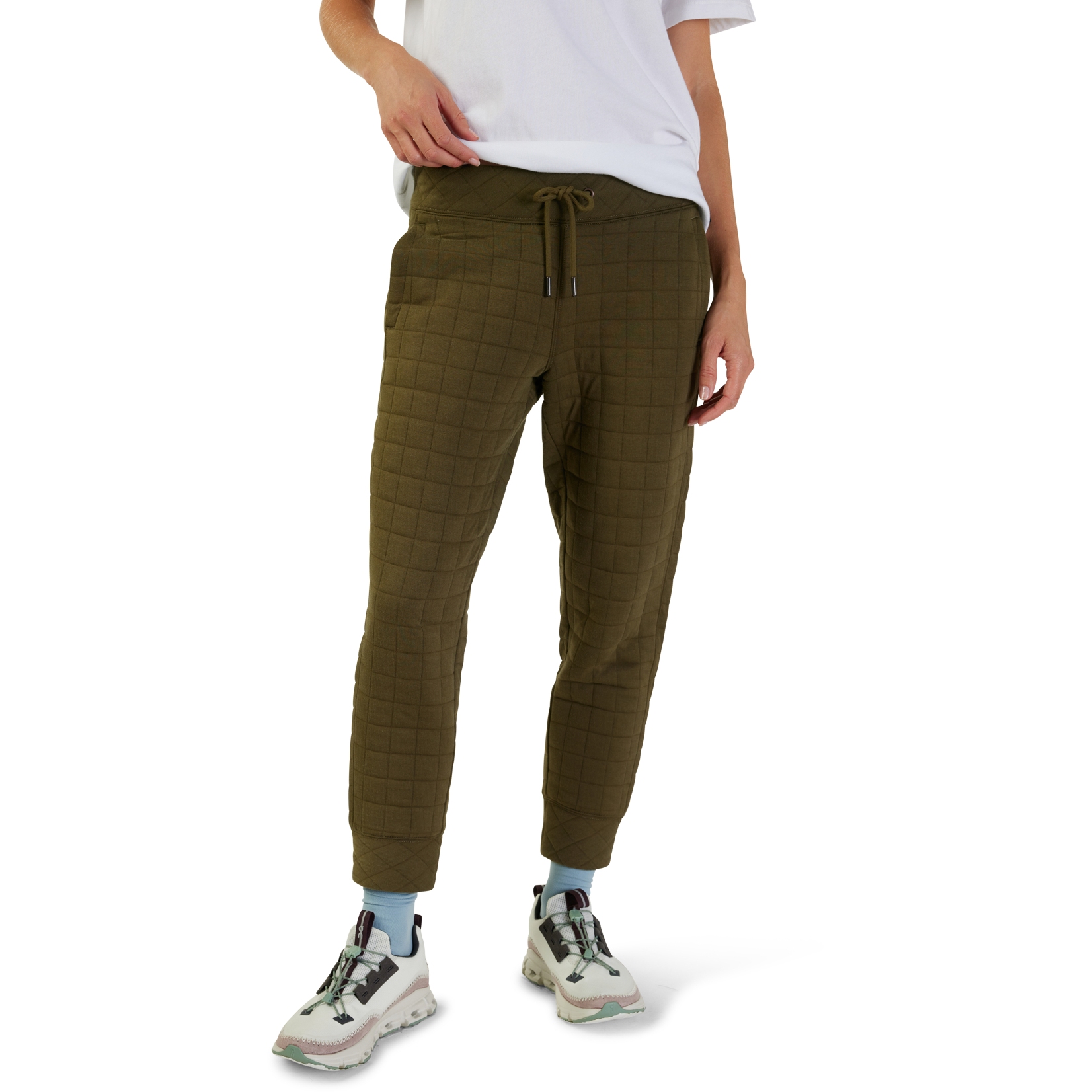 Picture of FOX Quilted Fleece Jogger Women - olive green