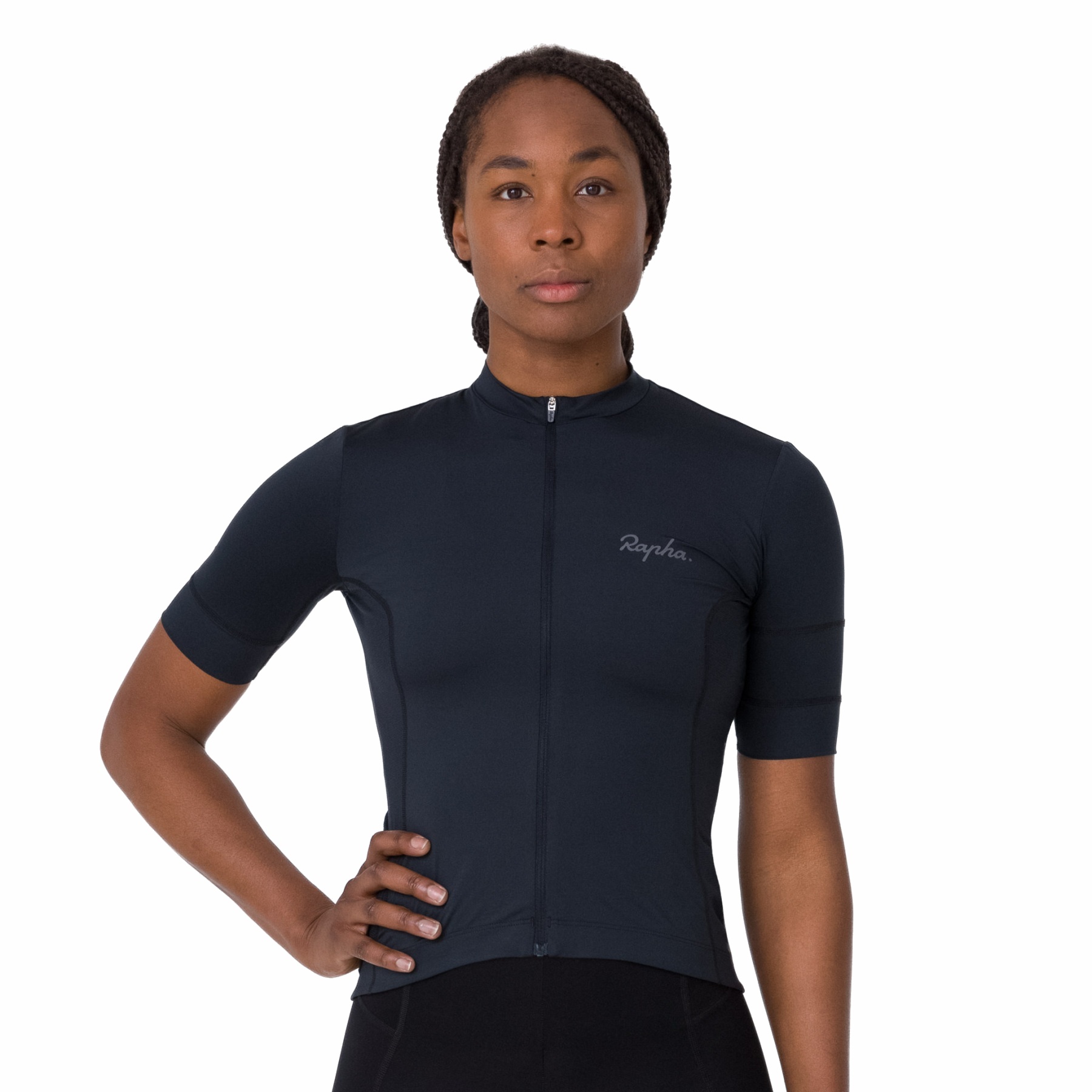 Rapha Fietsshirt met Korte Mouwen Dames zwart grijs BIKE24