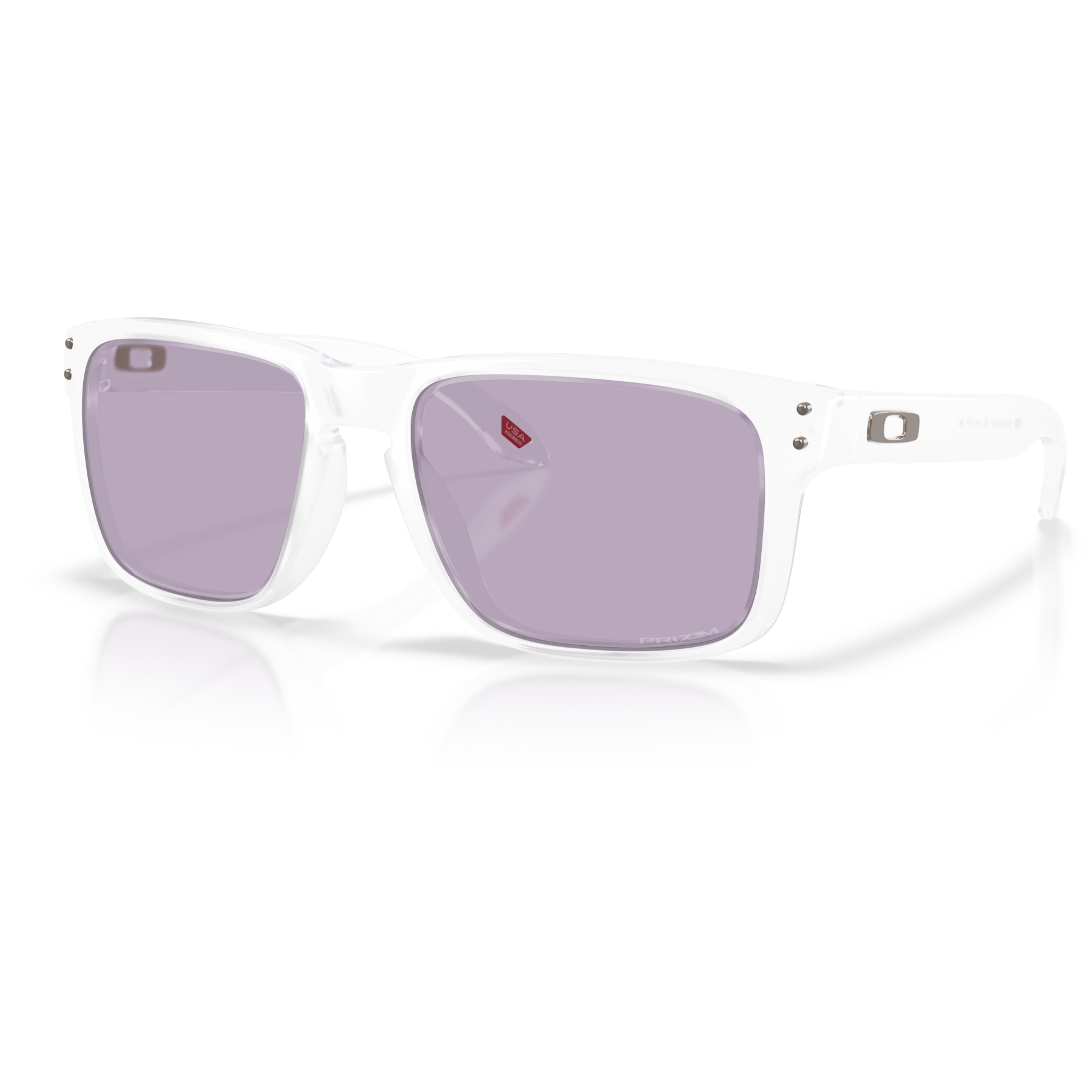 Oakley サングラス ホワイト/マルチカラー ケース付き Oakley Holbrook Glasses - Matte Clear/Prizm Slate - OO9102-AO55