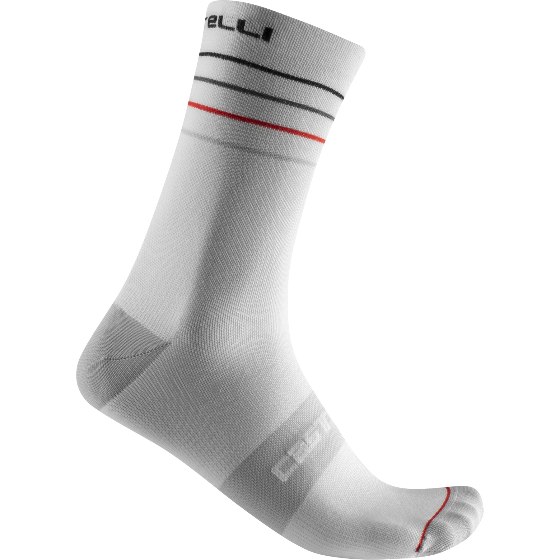 Produktbild von Castelli Endurance 15 Socken - weiß/schwarz-rot 001