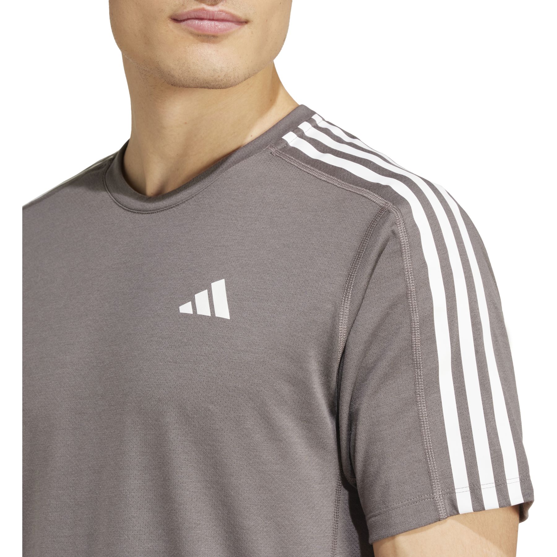 Adidas running 3 stripes tee hotsell