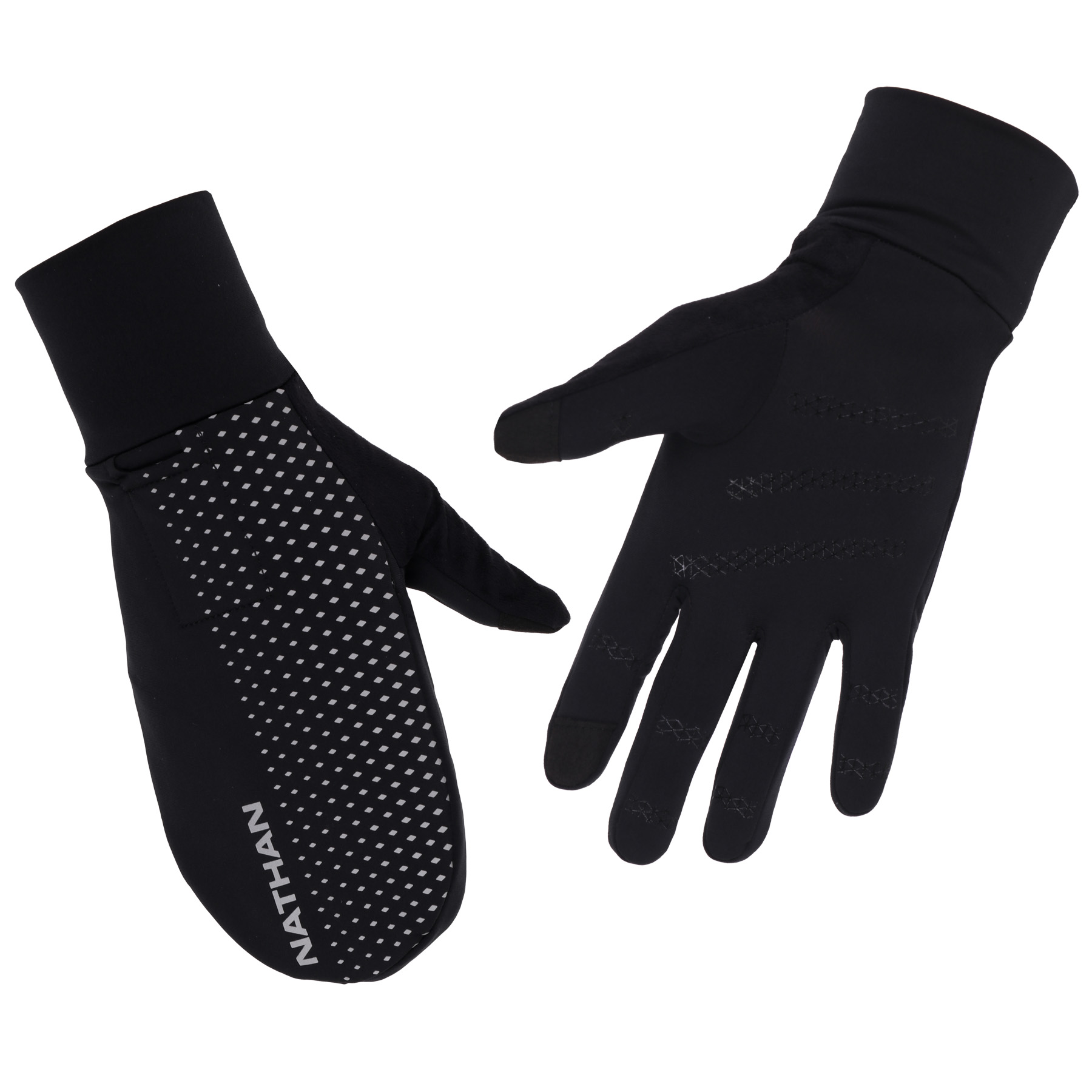 Picture of Nathan Sports Hypernight Convertible Mitts - Black/Geo Print