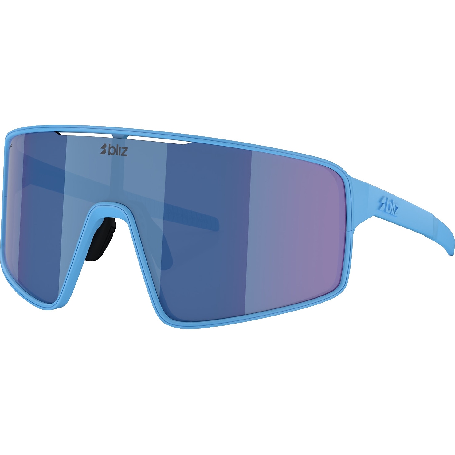 Picture of Bliz P001 Glasses - Matt Blue / Grey with Blue Mirror