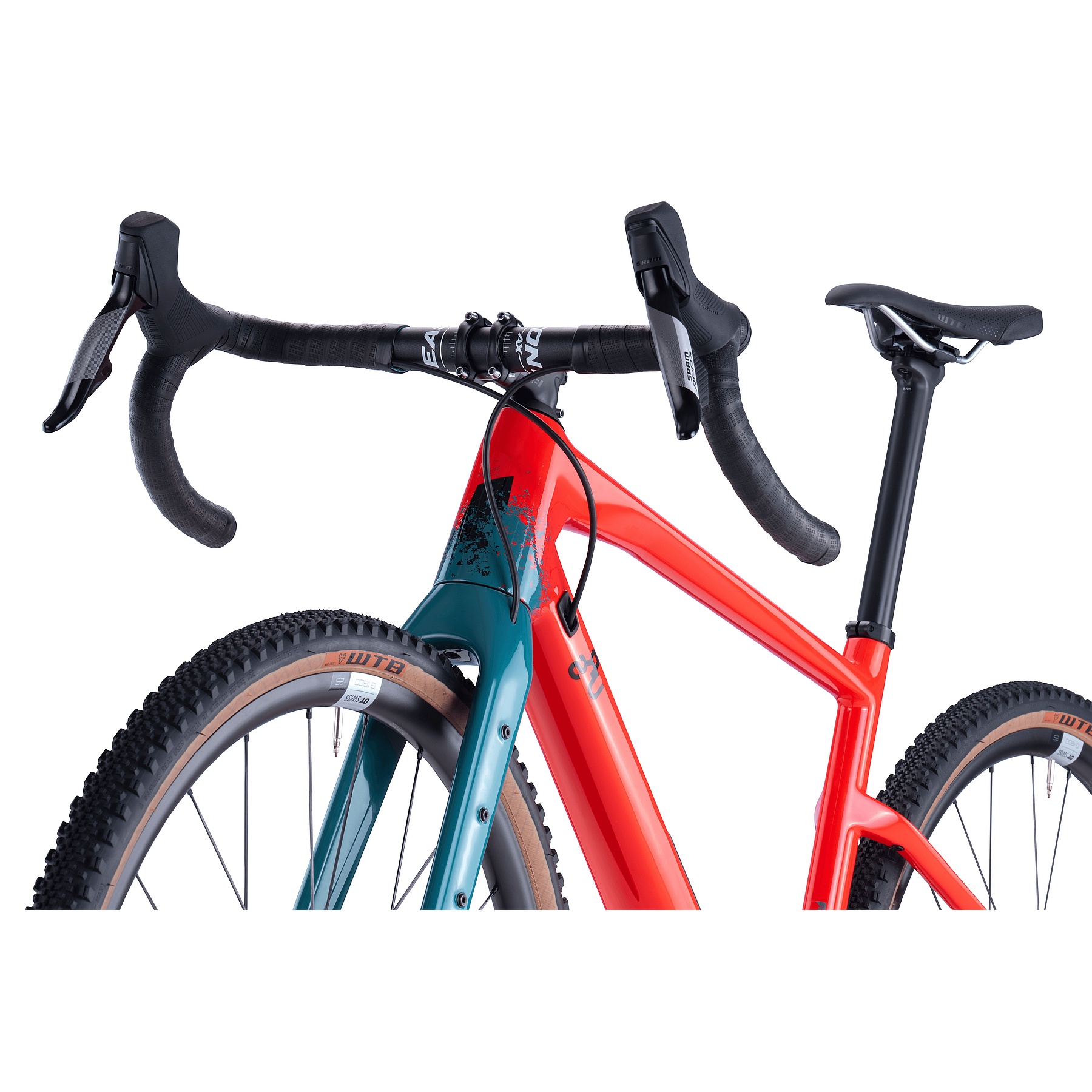 BMC URS TWO Carbon Gravelbike 2024 neon red dark petrol BIKE24