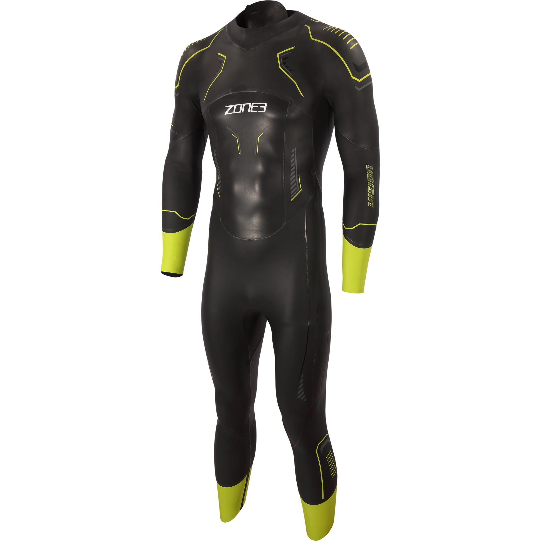 Picture of Zone3 Men&#039;s Vision Wetsuit - black/lime/gunmetal