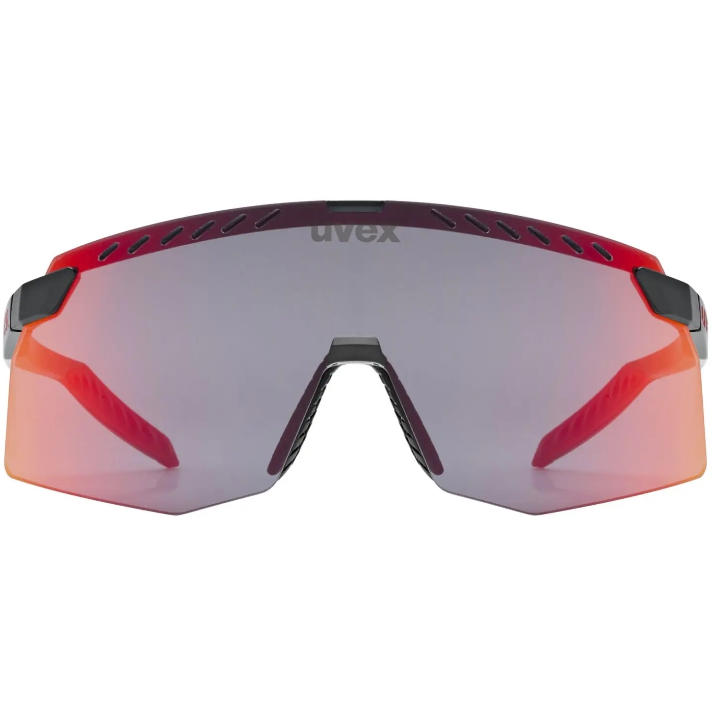 Uvex pace stage Fahrrad-Brille - black matt/mirror red | BIKE24
