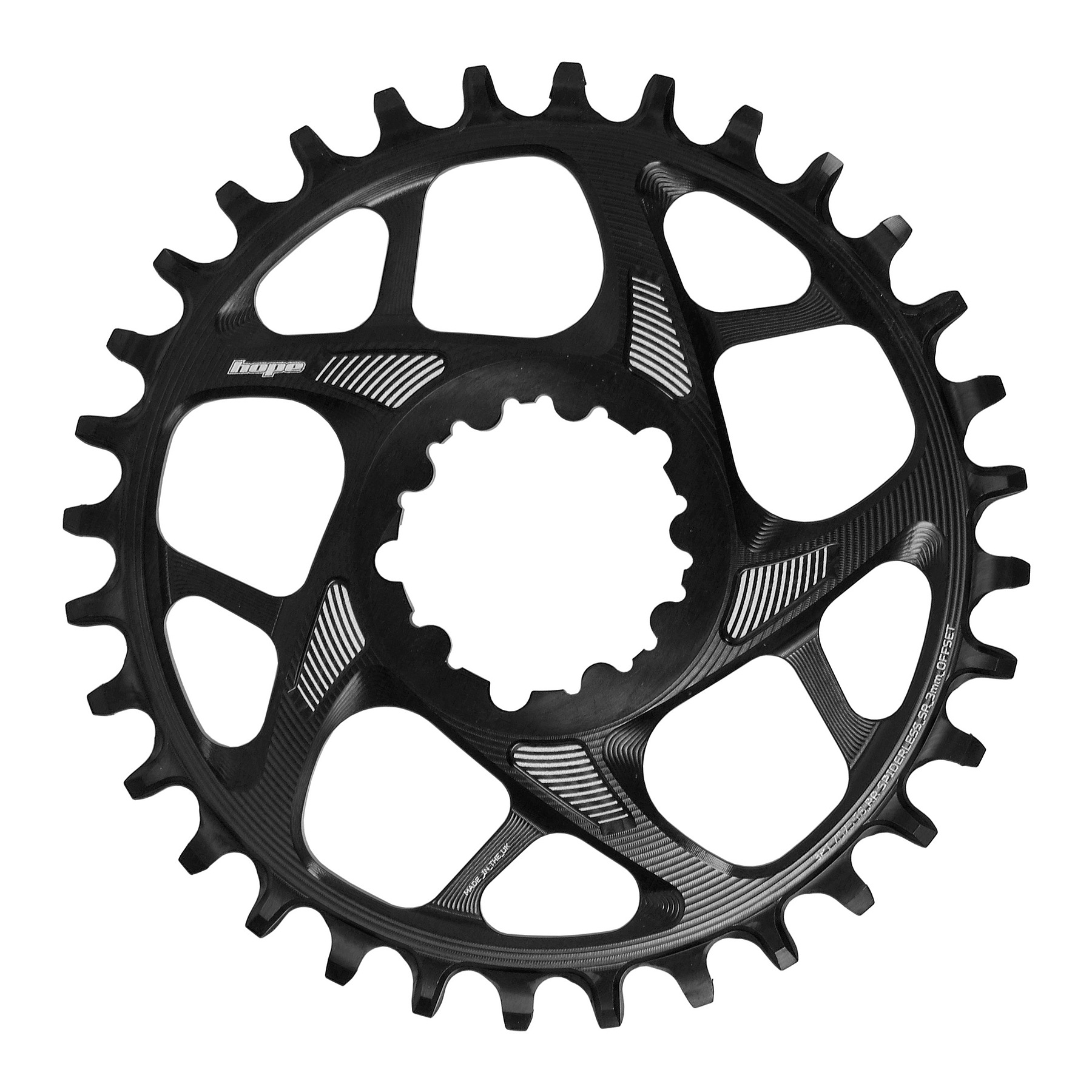 Produktbild von Hope R22 Kettenblatt SR3 | SRAM 3-Bolt Direct Mount | 3mm Offset - schwarz