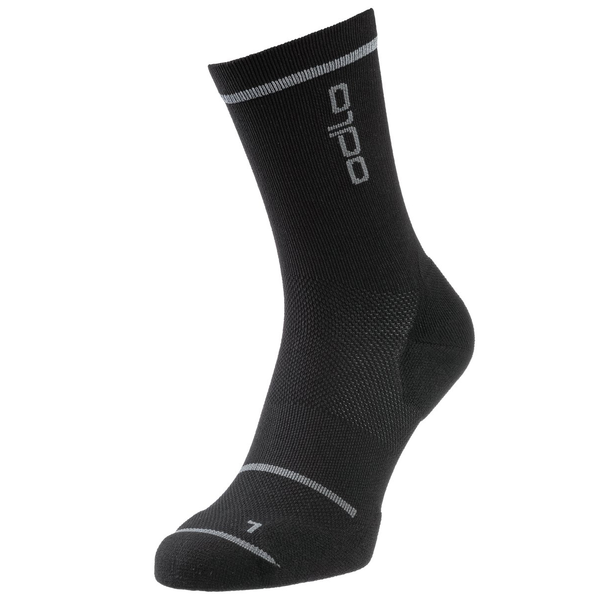 Picture of Odlo Ceramicool Reflective Micro Crew Cycling Socks - black