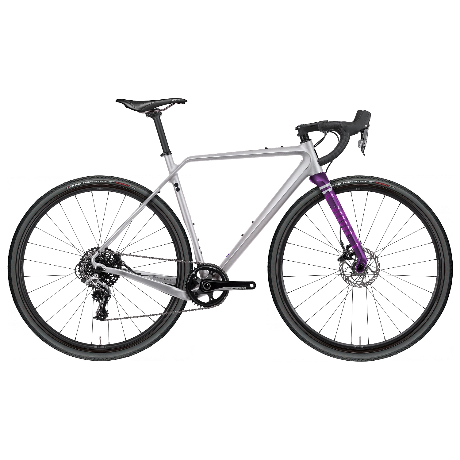Foto de Rondo RUUT CF2 - SRAM Rival 1 Bicicleta de Gravel de Carbono - 2022 - Silver/Purple
