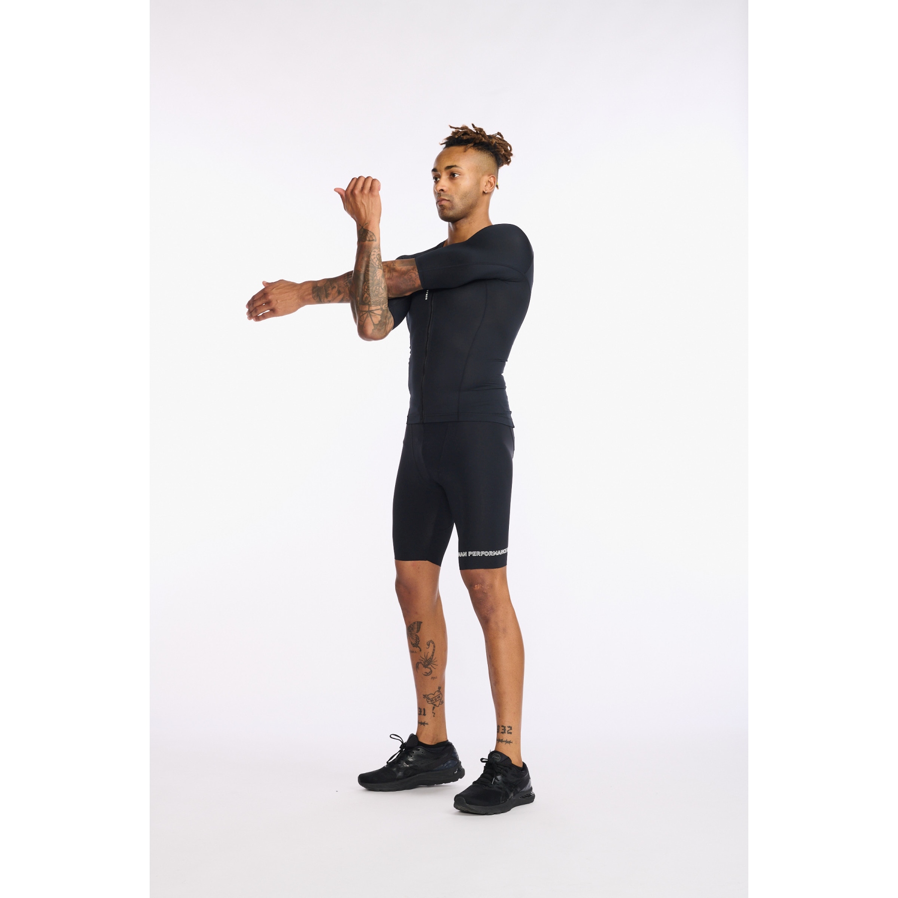 2XU Aero Tri Sleeved Top Men - black/white