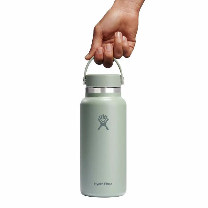 Hydro Flask 32oz Wide Mouth Insulated Bottle Flex Cap 946ml Tonal  Agave