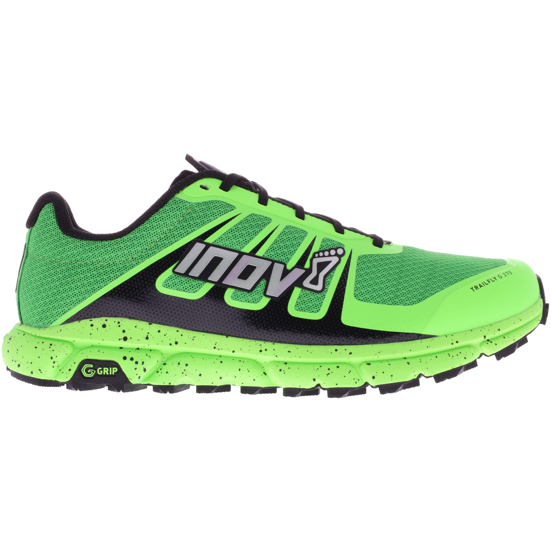 Мужские широкие кроссовки Inov-8 TrailFly G 270 V2 - зеленый/черный