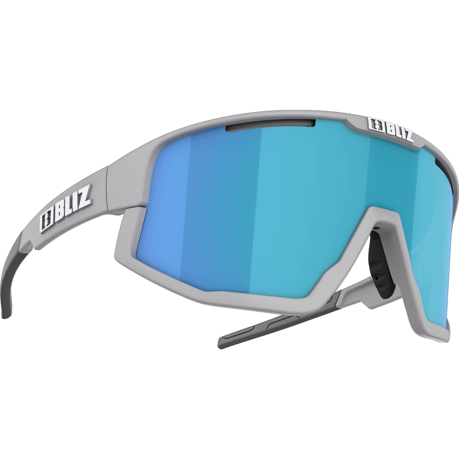 Image of Bliz Fusion Glasses - Light Grey / Smoke with Blue Multi