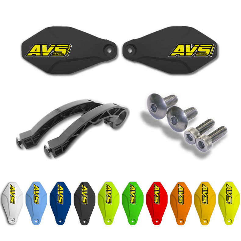 Productfoto van AVS Racing MTB Handguard Kit - Logo yellow