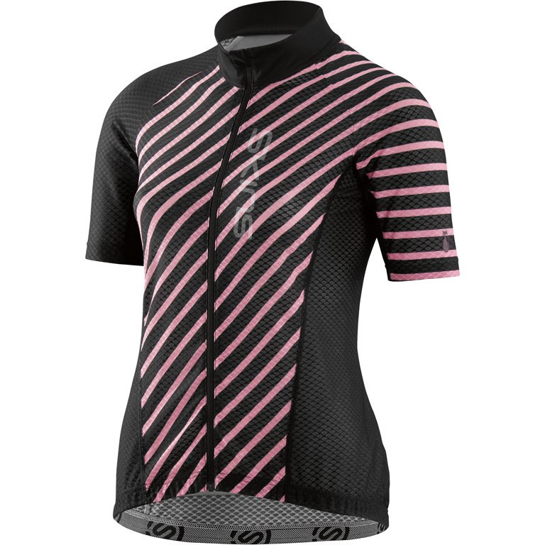 Picture of SKINS Cycle Compression Love Cats X-Light Short Sleeve Jersey Women - Black/Cosmo