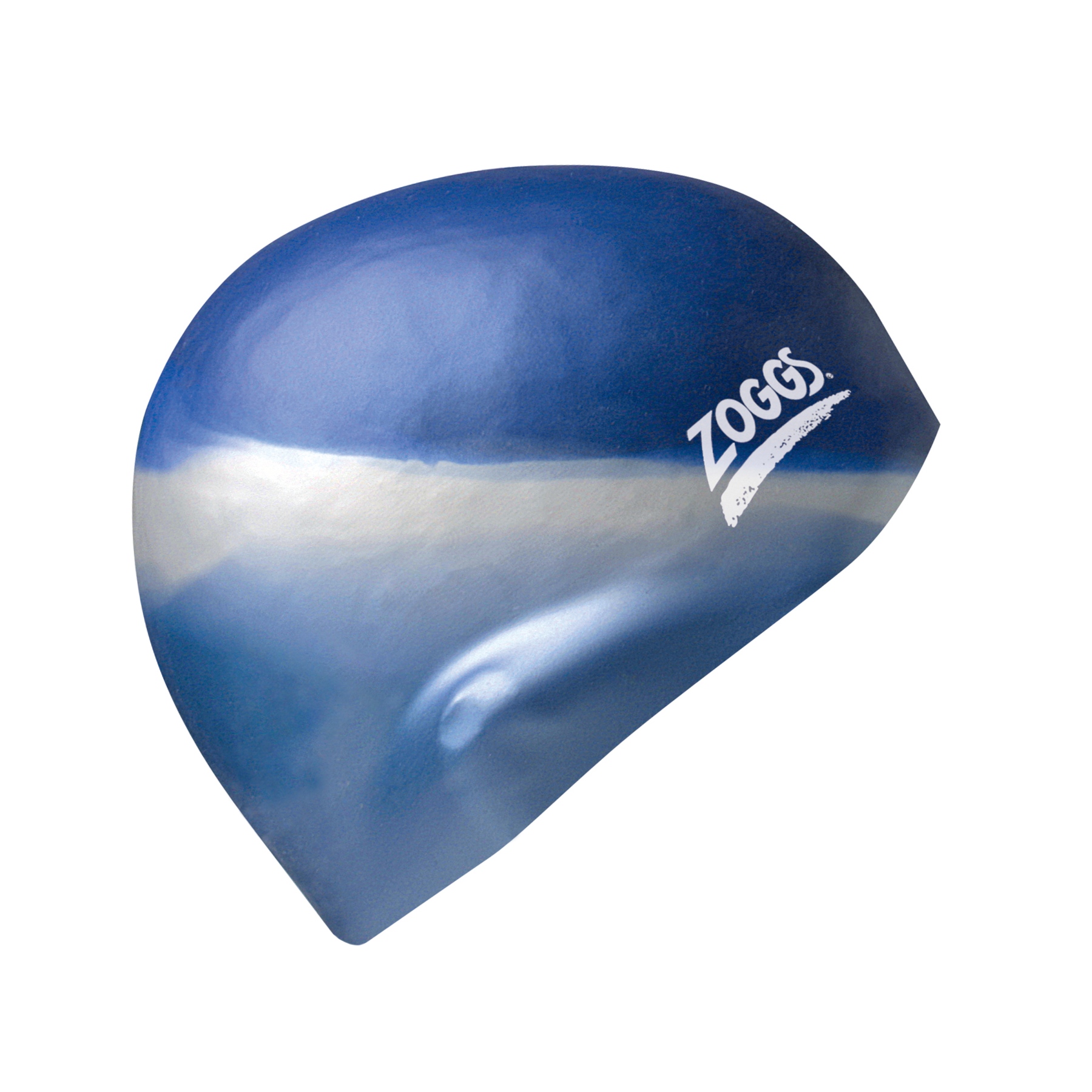 Picture of Zoggs Multi Colour Silicone Swim Cap - Blue/Silver