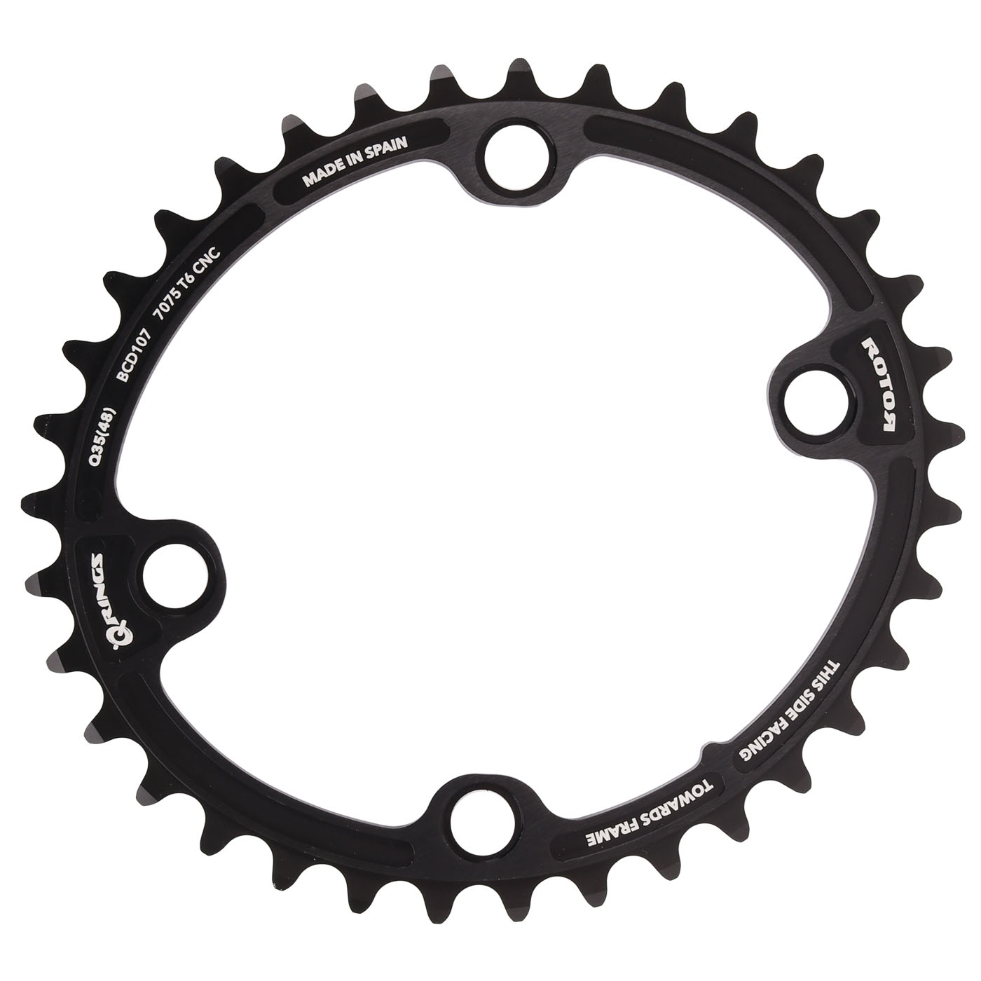 Picture of Rotor Q-Rings Inner Chainring for SRAM Force / Force AXS - BCD 107x4 - oval