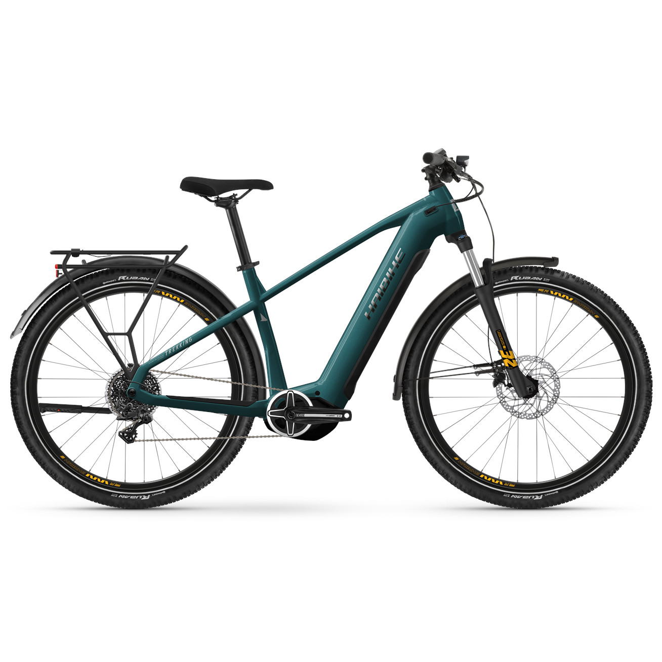 Haibike TREKKING 4 HIGH 720Wh 27.5 Easy Entry Electric Trek Bike 2024 ocean black chrome gloss