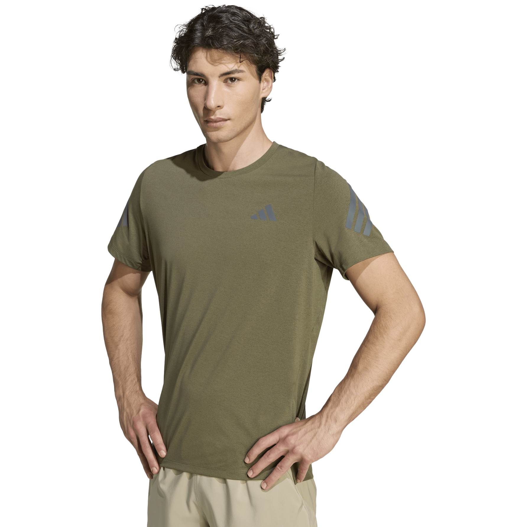 мужская футболка для бега adidas Adi365 - оливковый слой KS5038