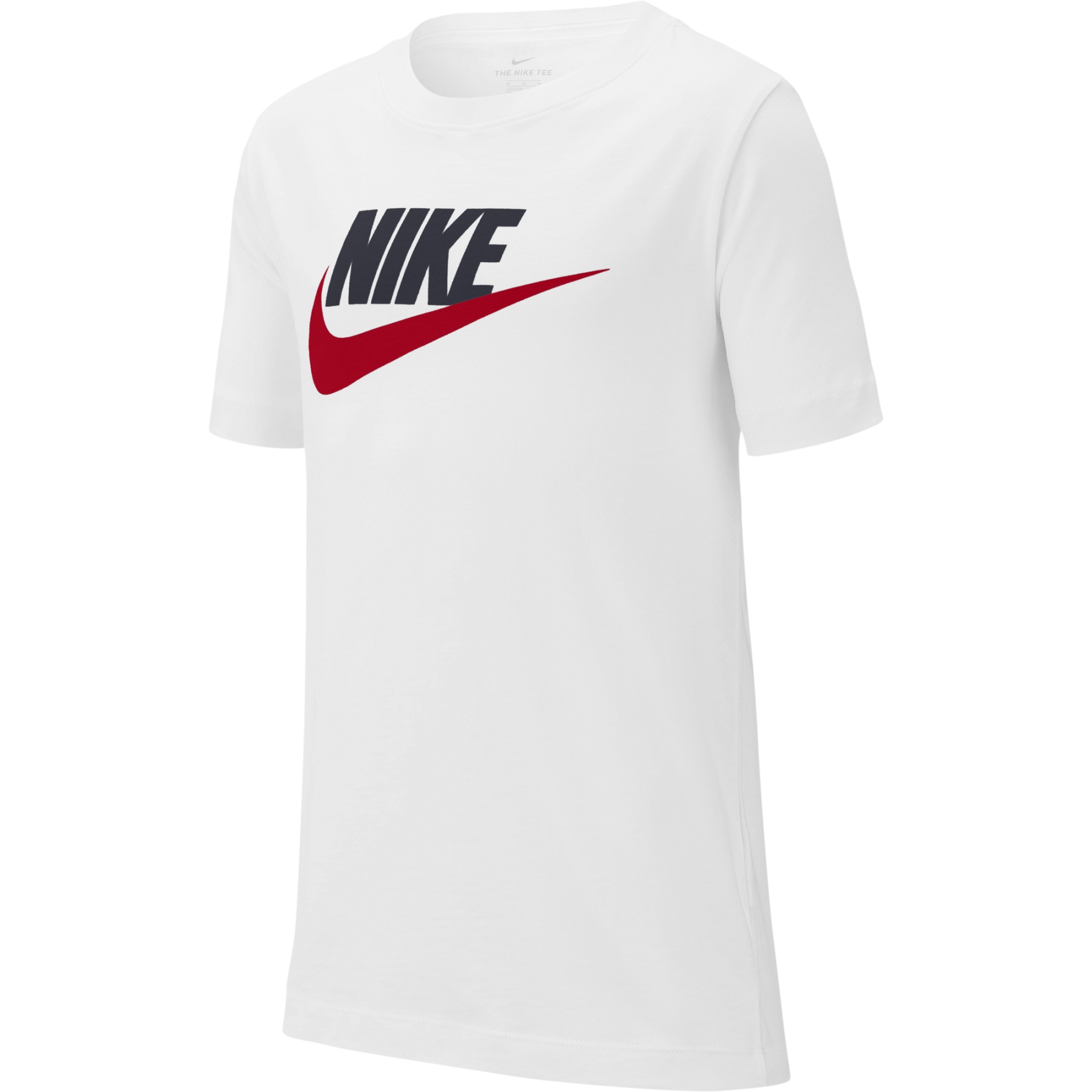 Nike Sportswear Older T-Shirt Kids - white/obsidian/university red ...