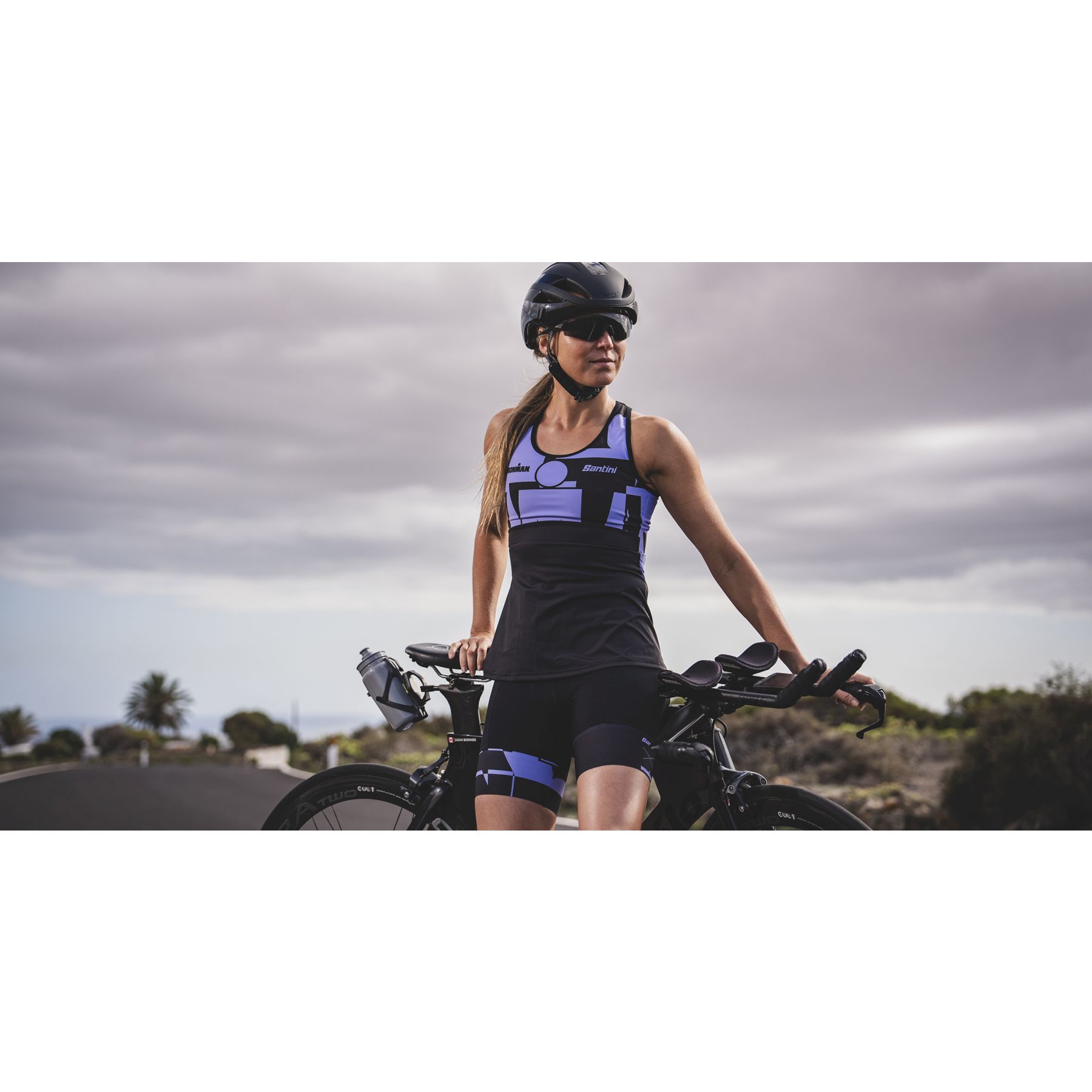 Bermuda Triatlo Feminina Sparx Energy - 17.8cm Para Ciclismo E Natação