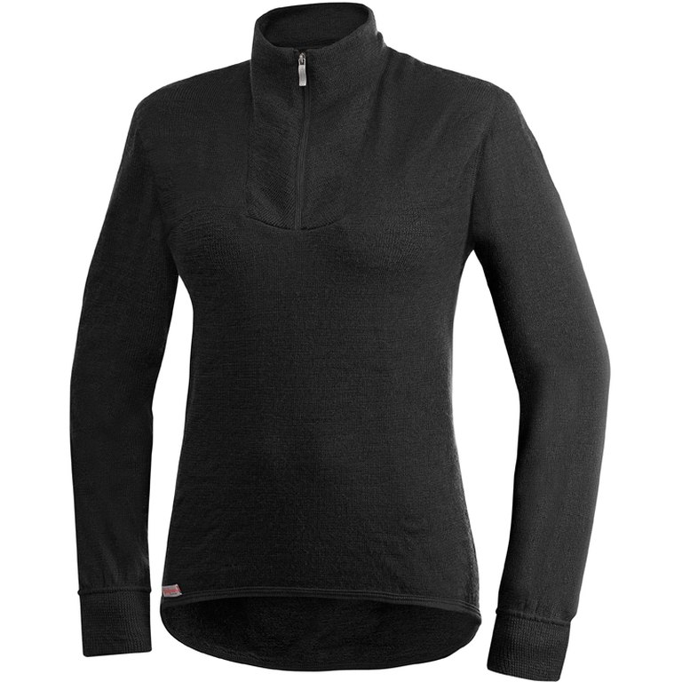 Productfoto van Woolpower Zip 200 Onderhemd met lange mouwen Unisex - black