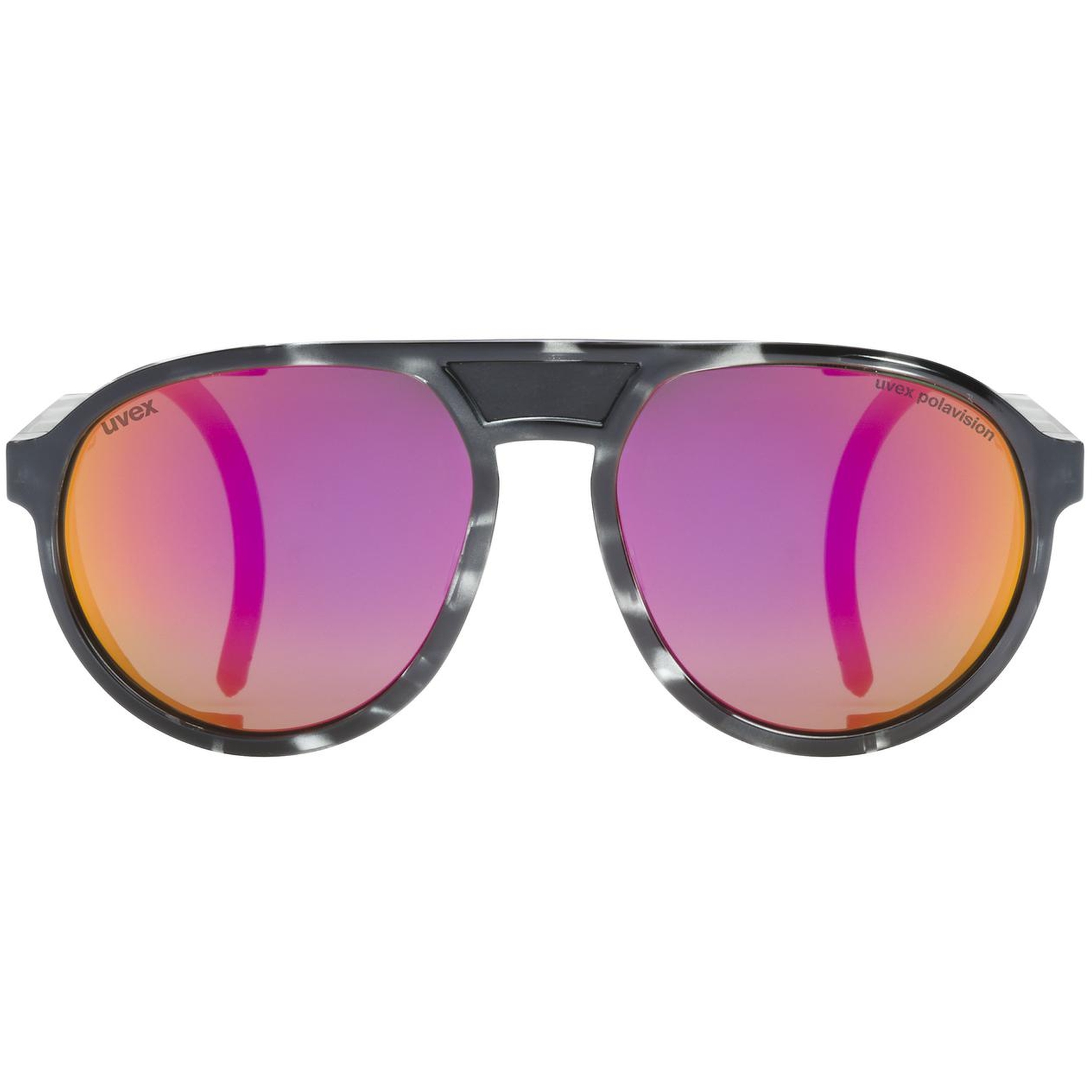 Uvex mtn classic P Brille - black tortoise/polavision mirror pink 