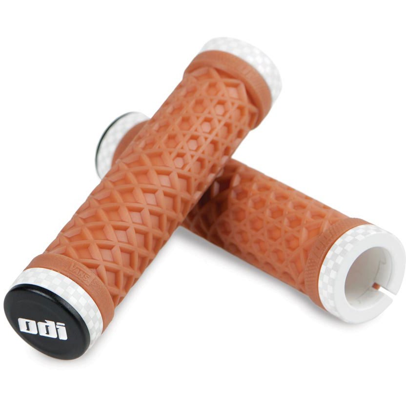 Productfoto van ODI Vans MTB Lock-On Grips Bonus Pack - gum rubber / white checkered