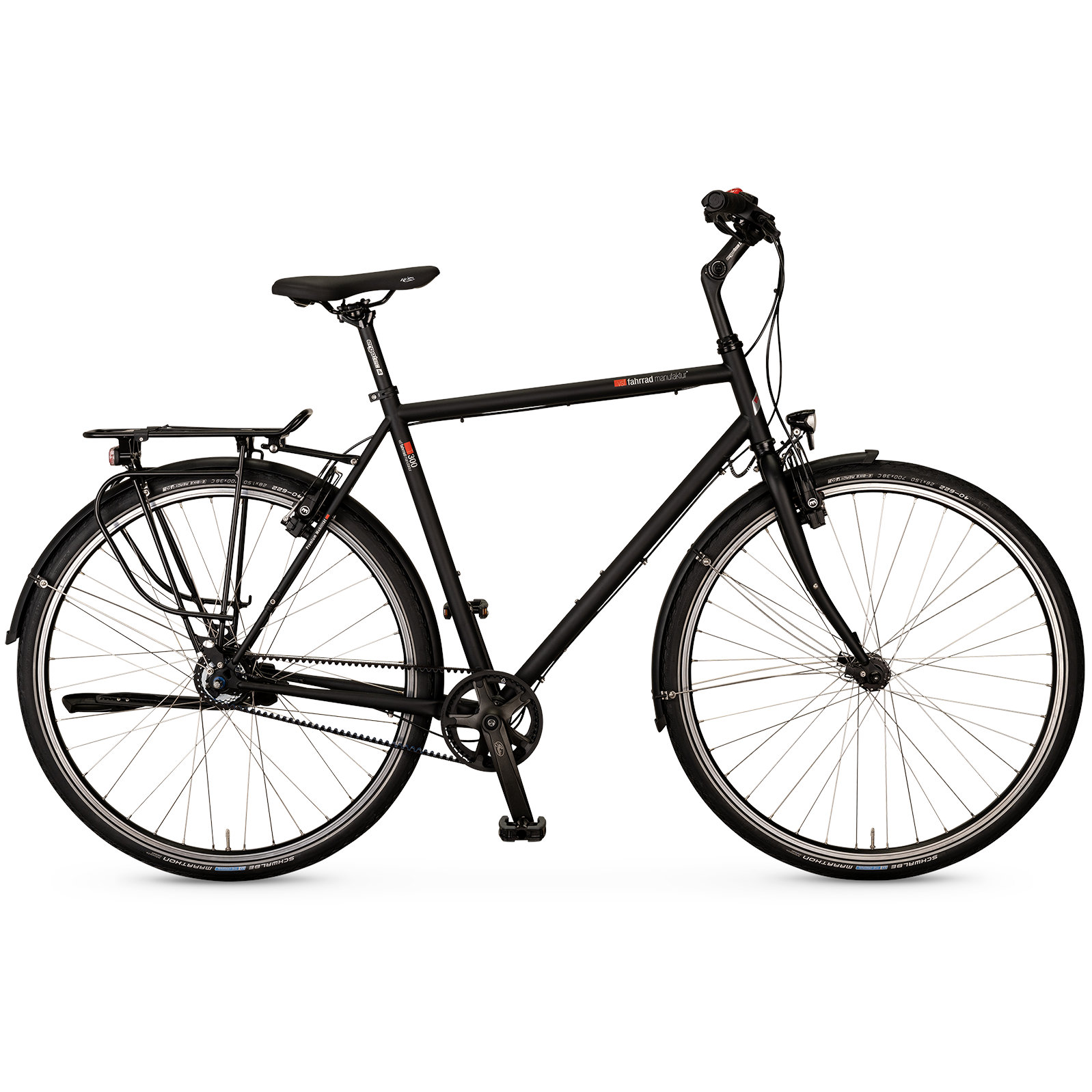 Productfoto van vsf fahrradmanufaktur T-300 Alfine - Men City Bike with Belt Drive - 2023 - ebony matt
