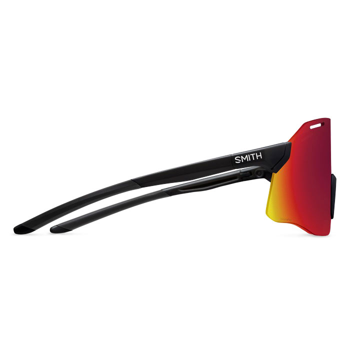 Smith Vert PivLock ChromaPop Glasses - Matte Black - Red Mirror