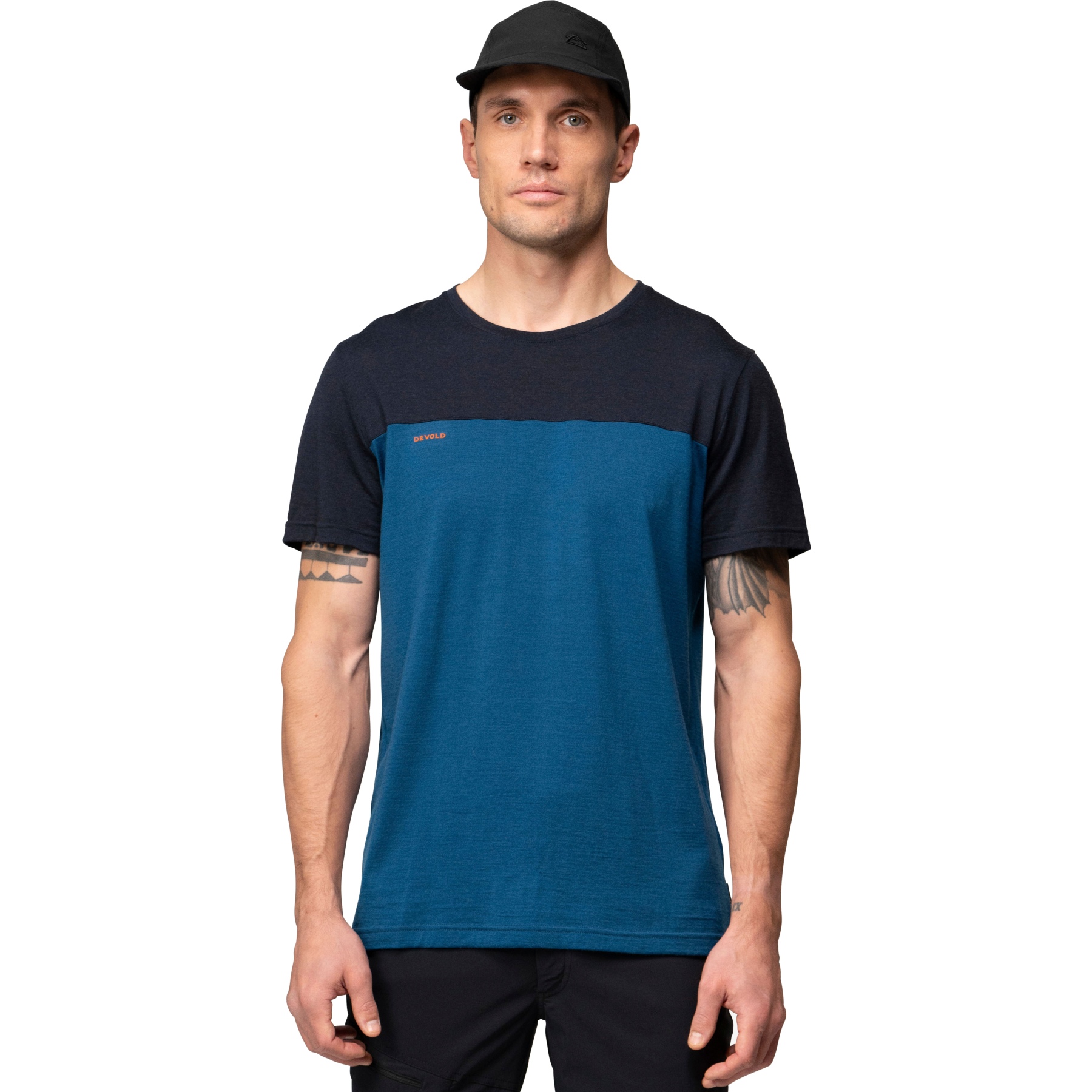 Produktbild von Devold Classic Linear T-Shirt Herren - 284C Ink/Flood