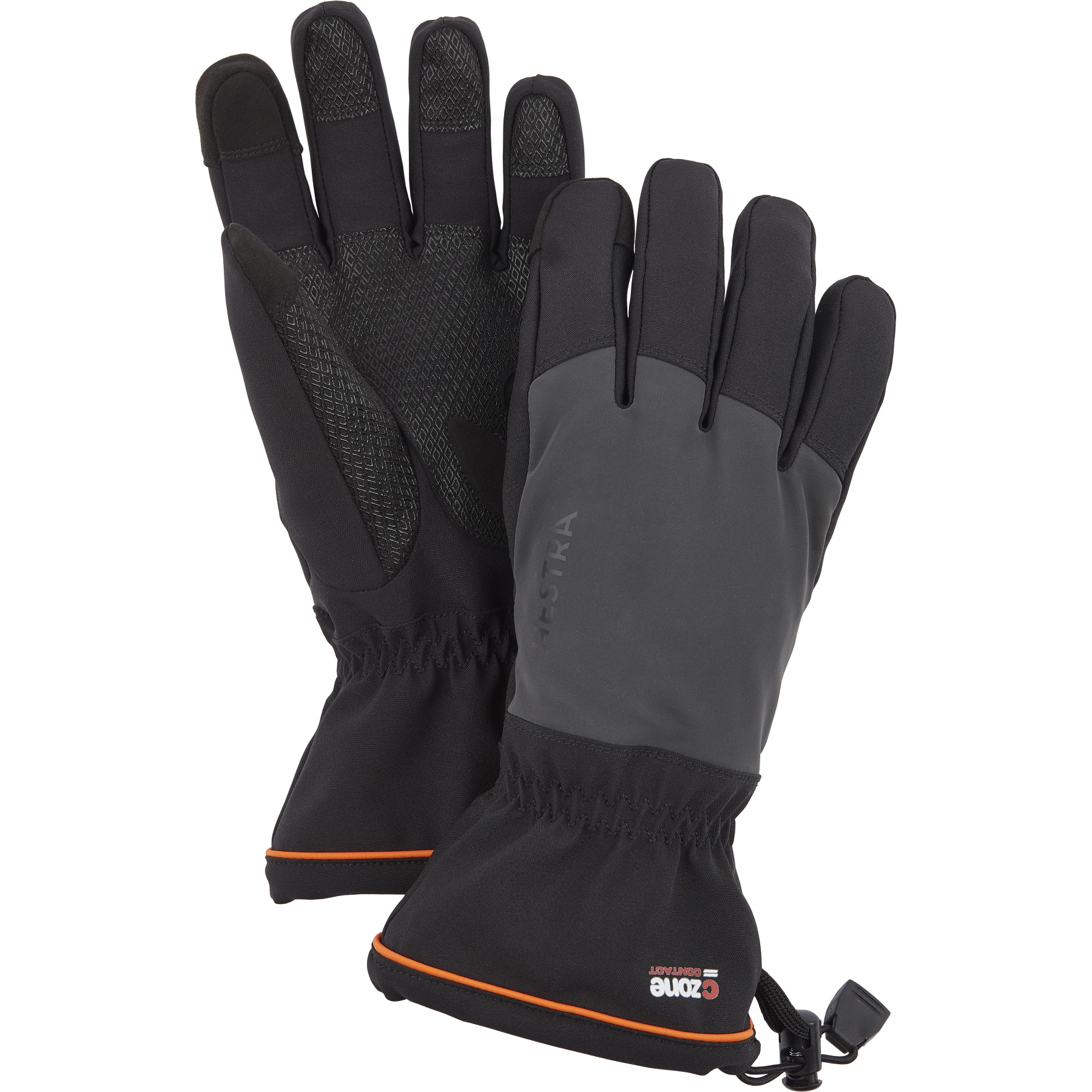 Picture of Hestra CZone Contact Gauntlet - 5 Finger Gloves - black / dark grey