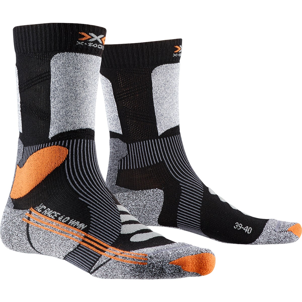 Produktbild von X-Socks X-Country Race 4.0 Socken für Damen - black/stone grey melange