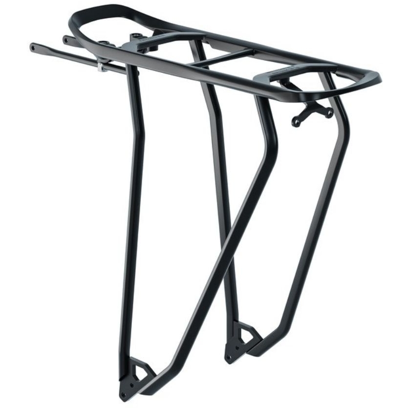 Porte-Bagages Racktime Basic Tour 2.0 - Aluminium Noir Pour Vélos Adultes (26") - Charge Max 25 Kg