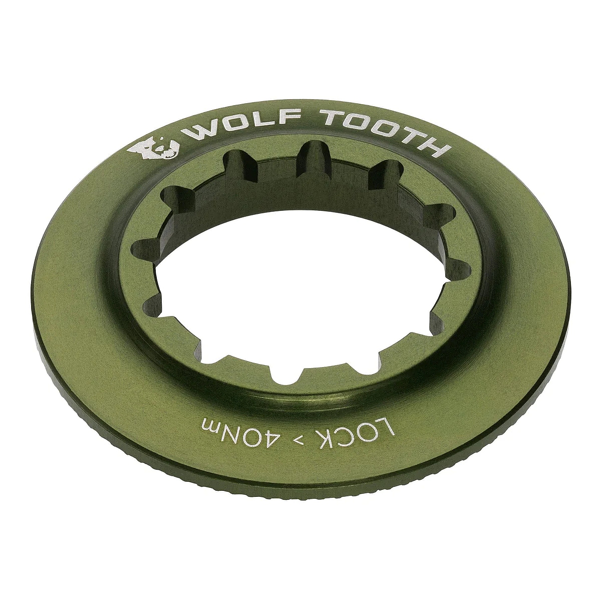 Productfoto van Wolf Tooth Centerlock Borgring - Interne Spline - olijf
