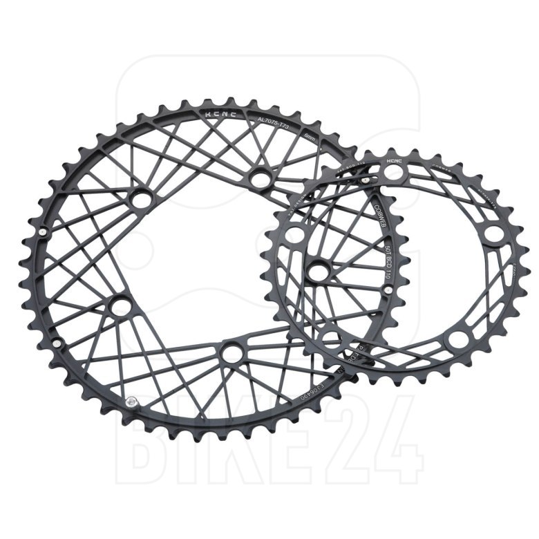 Picture of KCNC K6 Cobweb II Oval Road Chainring 110mm compact - black